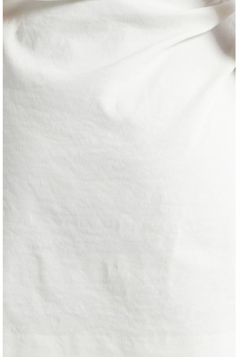 Leia One-Shoulder Linen Blend Dress, Alternate, color, WHITE
