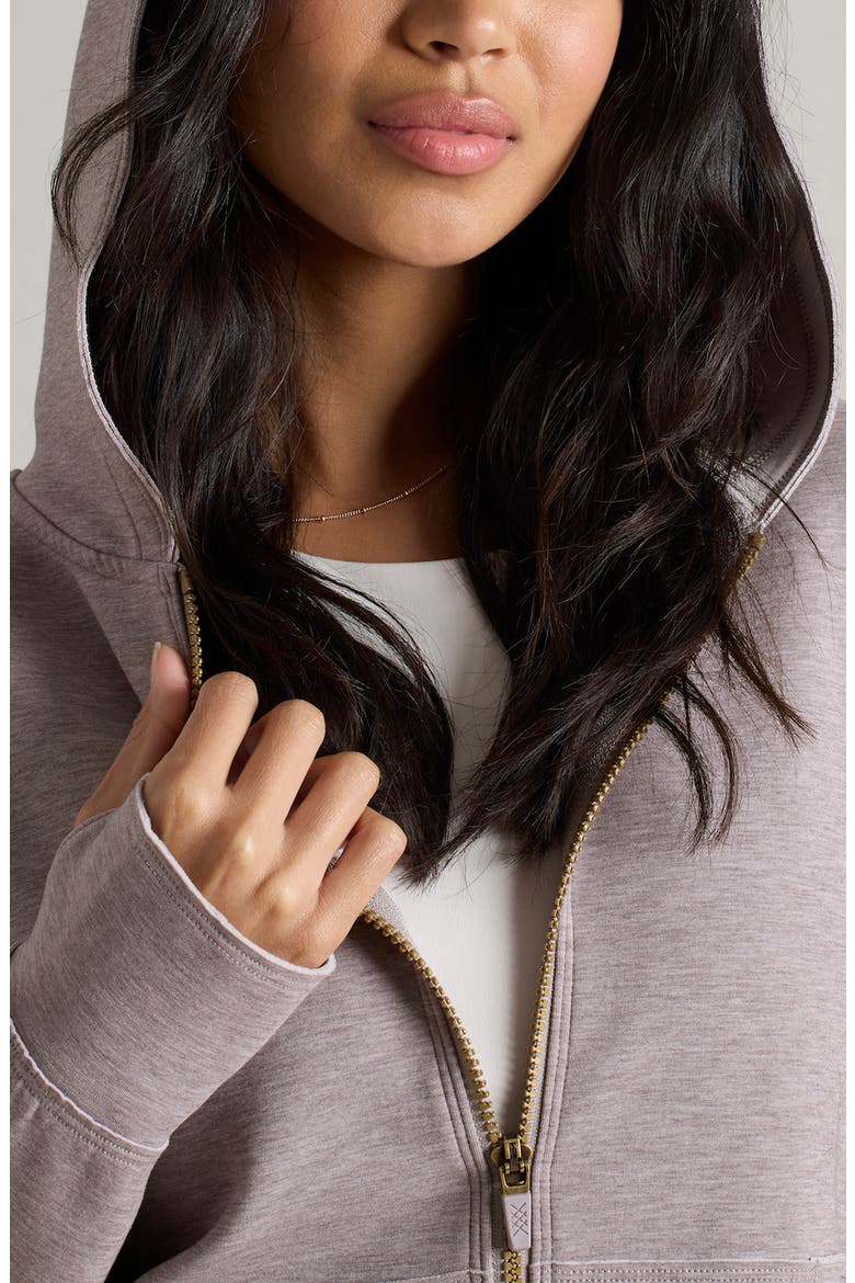DreamGlow Full Zip Hoodie, Alternate, color, TAUPE MIST