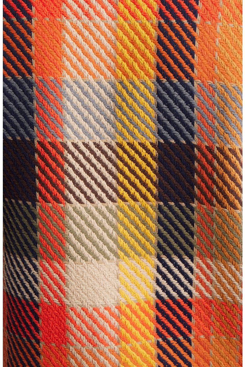 Whiting Plaid Cotton Blend Overshirt, Alternate, color, ORANGE MULTI