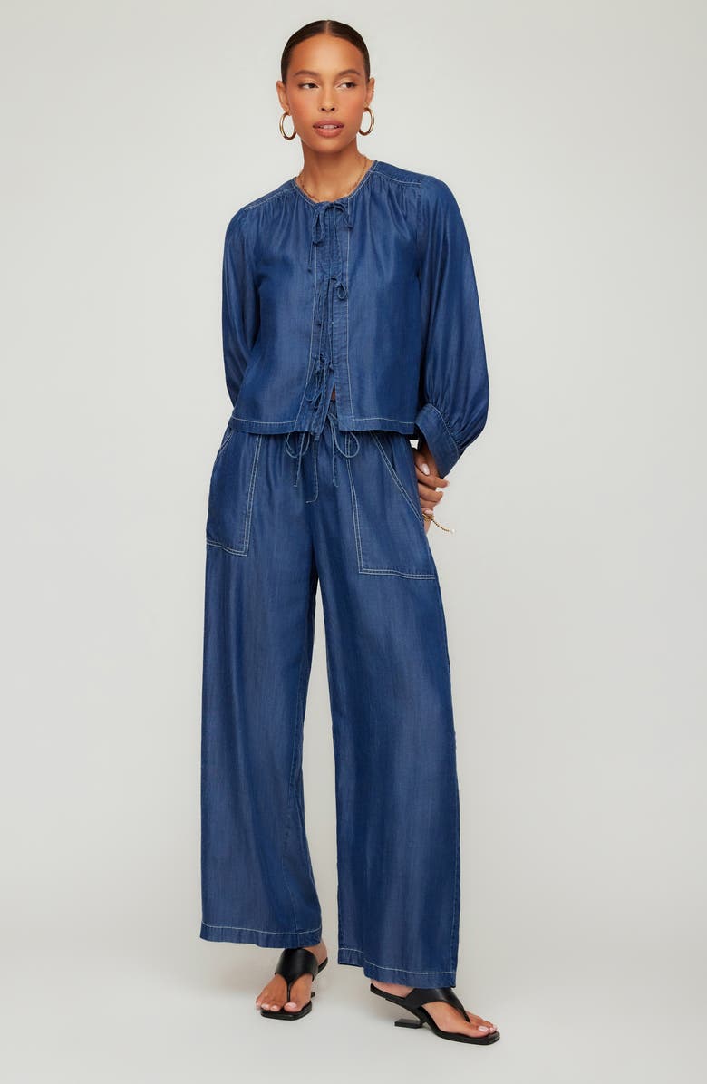 FIFTEEN TWENTY Kendra Drawstring Pants, Alternate, color, Chambray