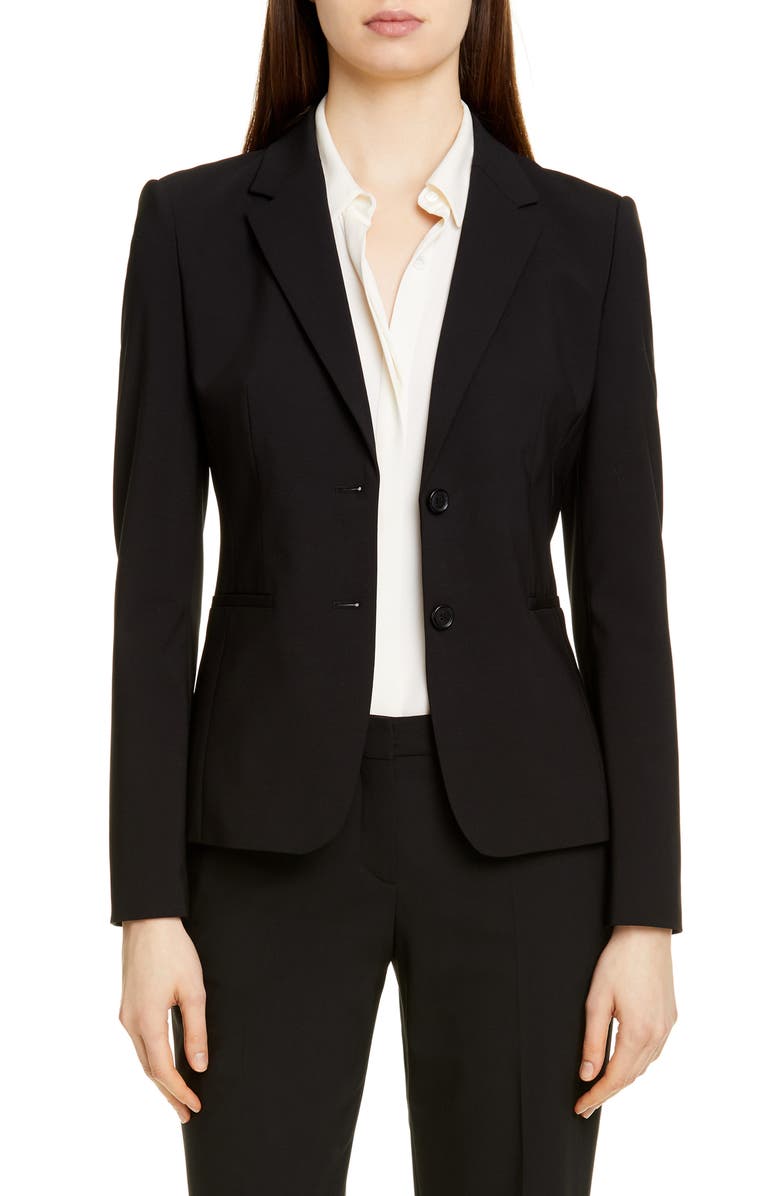 BOSS Julea Stretch Wool Jacket, Main, color,