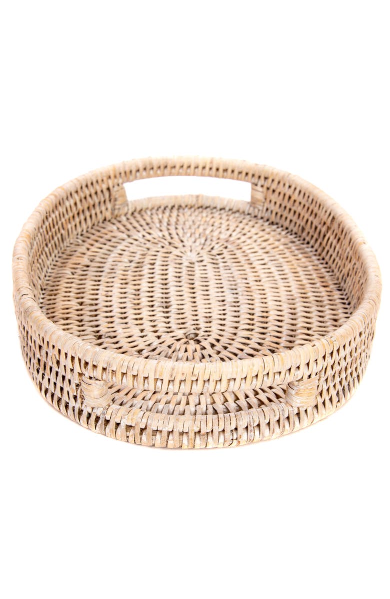 Artifacts Trading Company<sup>™</sup> Artifacts Rattan Oval Vanity Tray, Alternate, color, White Wash