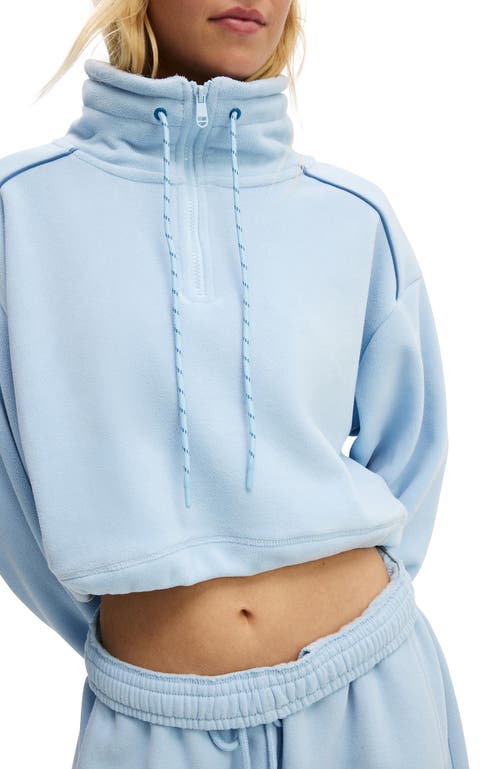 Cotton On Body Active Explorer Polar Fleece Half Zip Jumper In Blue
