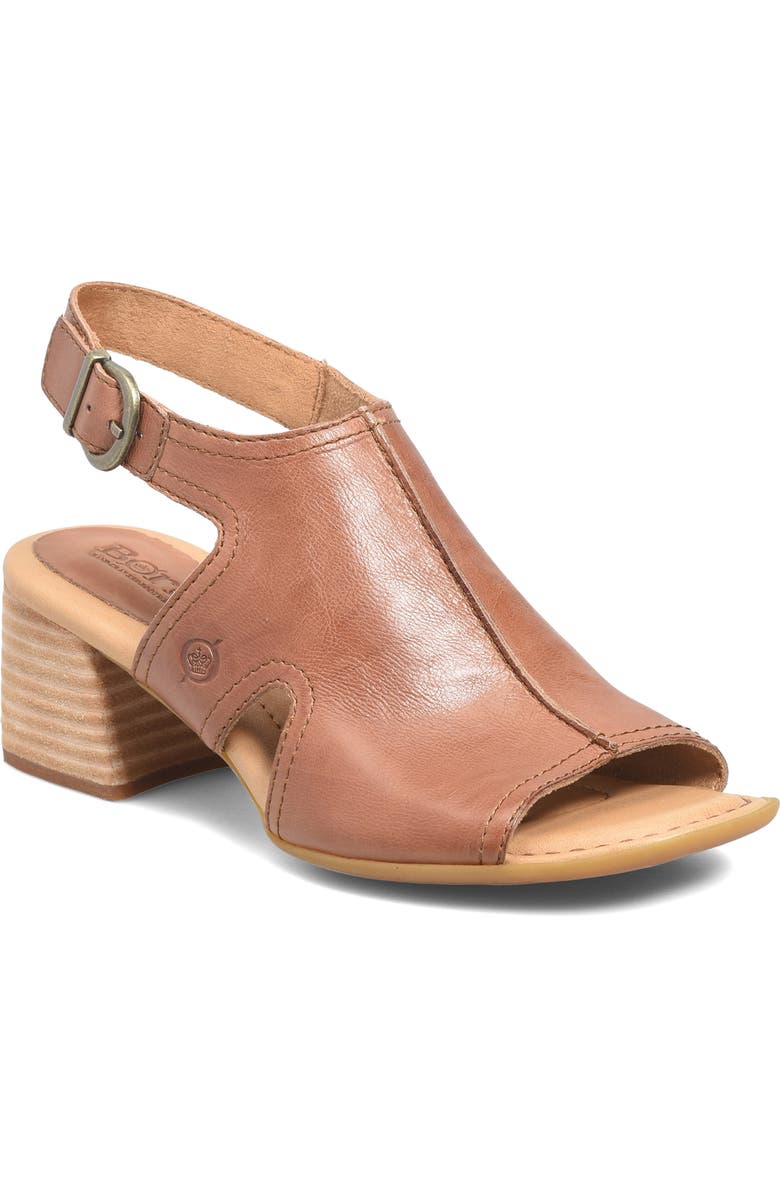 Børn Swinton Sandal, Main, color, Brown Leather