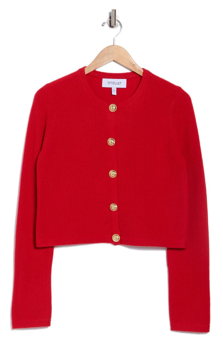 Derek Lam 10 Crosby Nebula Cardigan, Alternate, color, Red