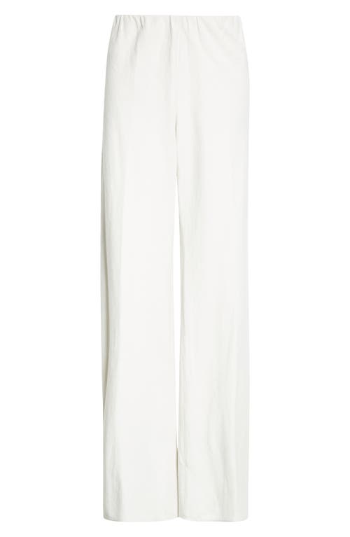 Vince Cotton Blend Wide Leg Pants In Salt Glass