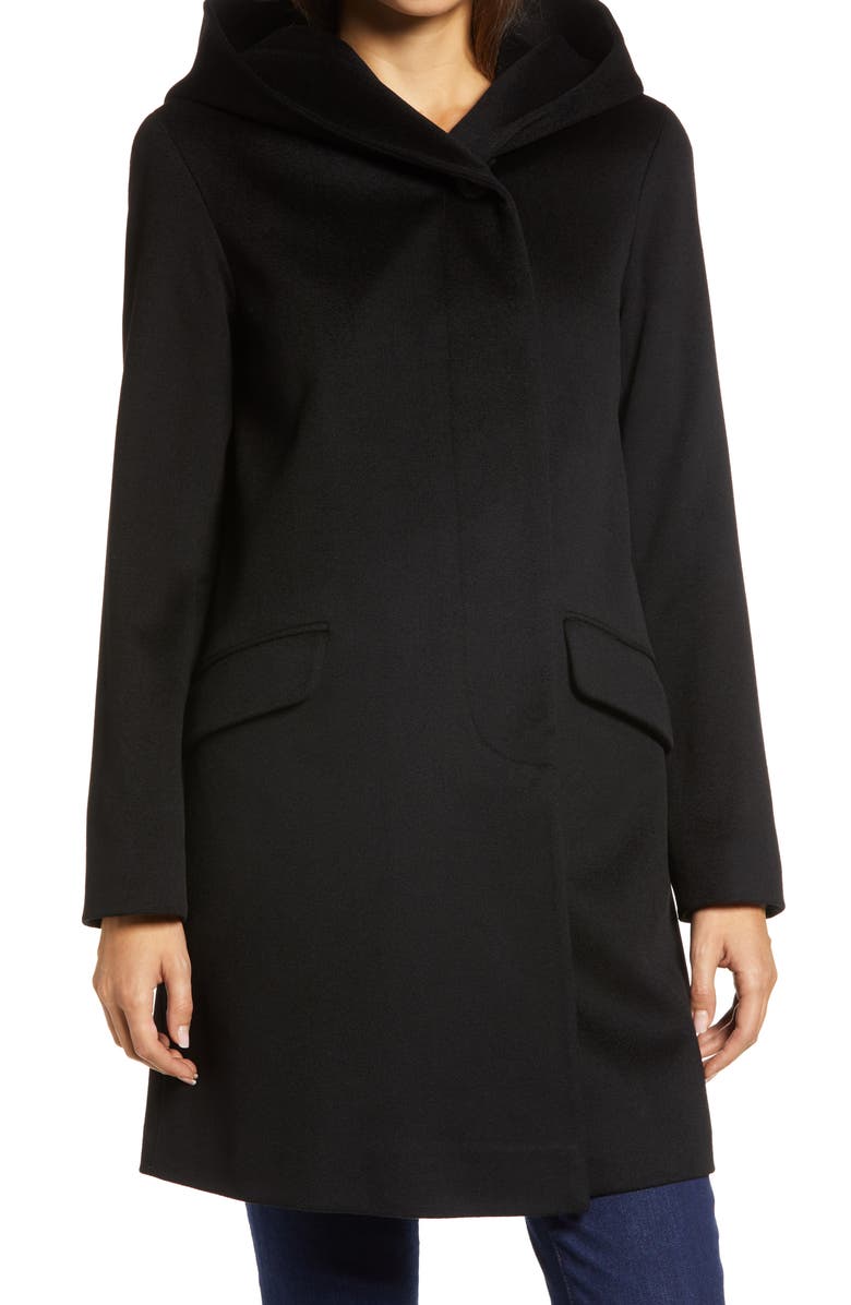 Mycra Pac Fleurette Hooded Wool Coat, Alternate, color,