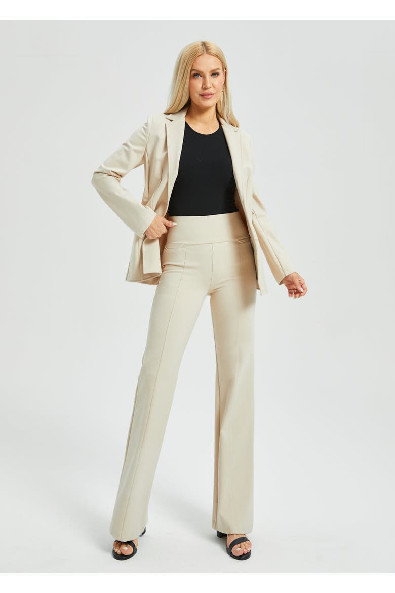 Power Down DPYP Dress Pant Yoga Pants Flare Leg, Alternate, color, Stone