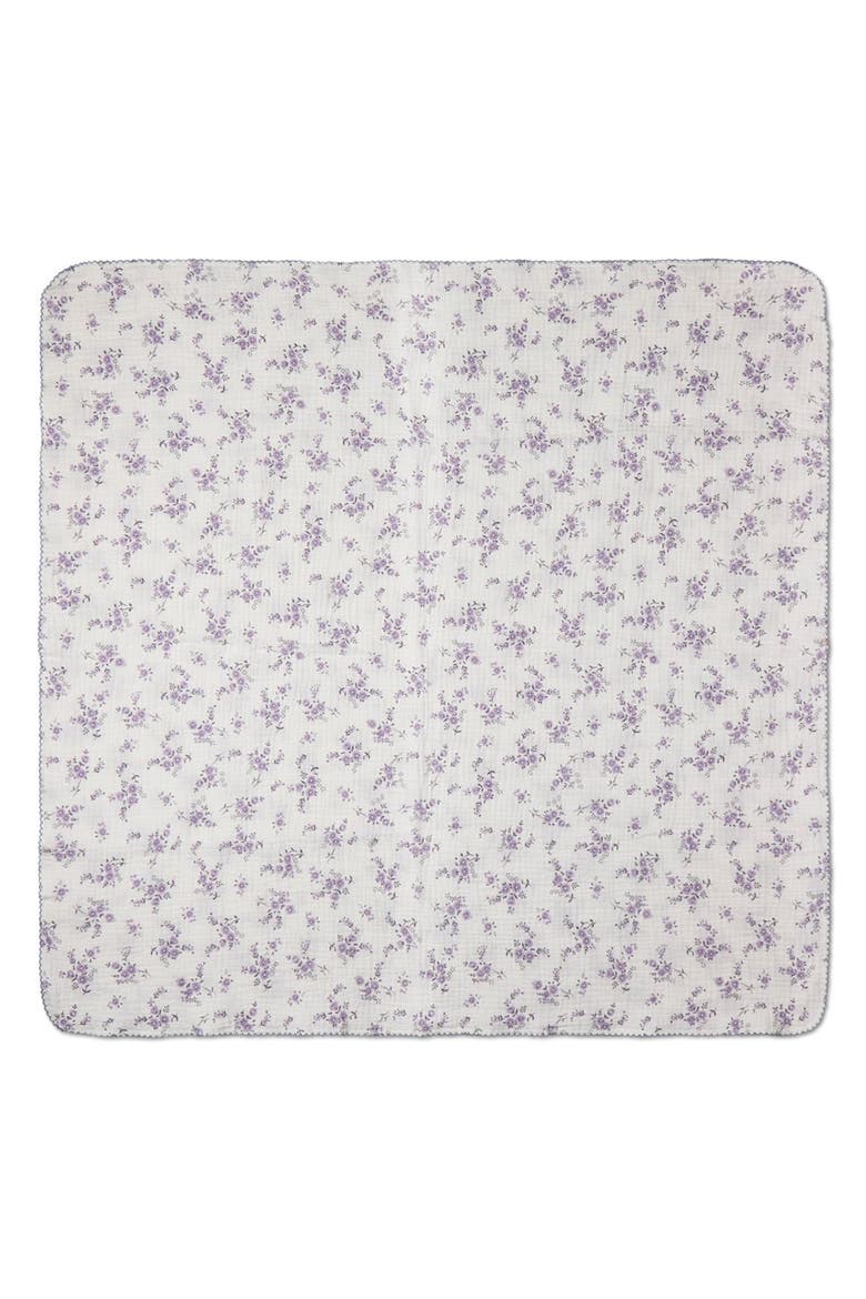 Abigail Cotton Swaddle Blanket, Main, color, Lavender