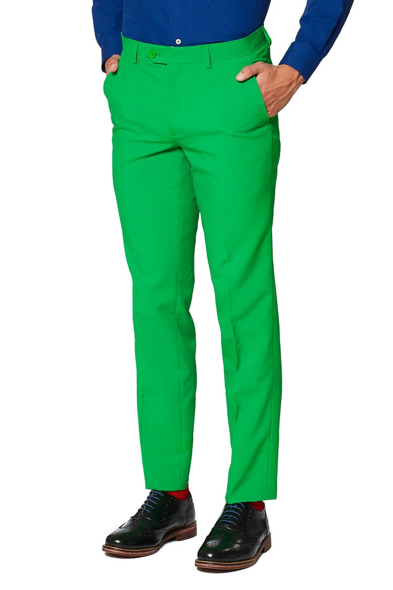 Evergreen Slim Fit Two-Piece Suit & Tie Set, Alternate, color, GREEN