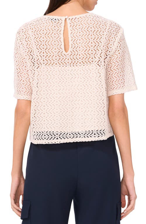 Halogen ® Geometric Openwork T-shirt In Birch