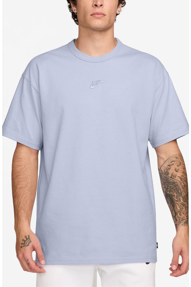 Premium Essential Cotton T-Shirt, Main, color, 057 GHOST
