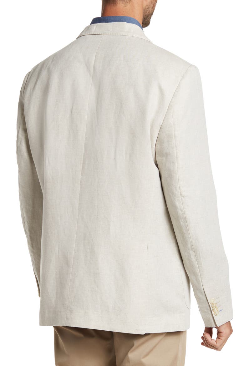 Textured Jacquard Linen Blend Sport Coat, Alternate, color, STONE