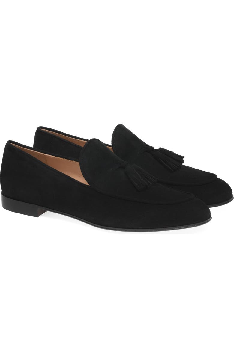 Gianvito Rossi Vittoria Mocassin, Alternate, color, Black Suede