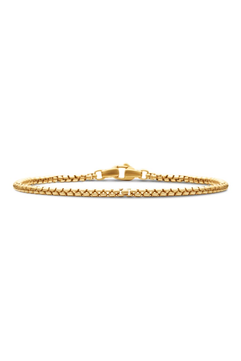 Men's Box Chain Bracelet in 18K Yellow Gold, 2.7mm, Main, color, 18K YELLOW GOLD