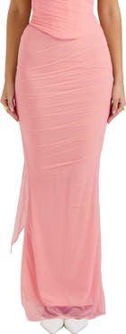 HOUSE OF CB Cassidy Ruched Maxi Skirt