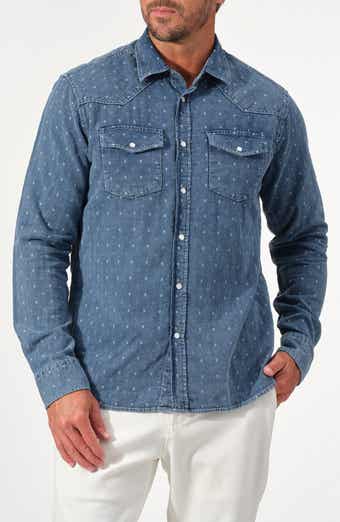STUDIO GARNET LOS ANGELES Micro Dot Denim Western Shirt