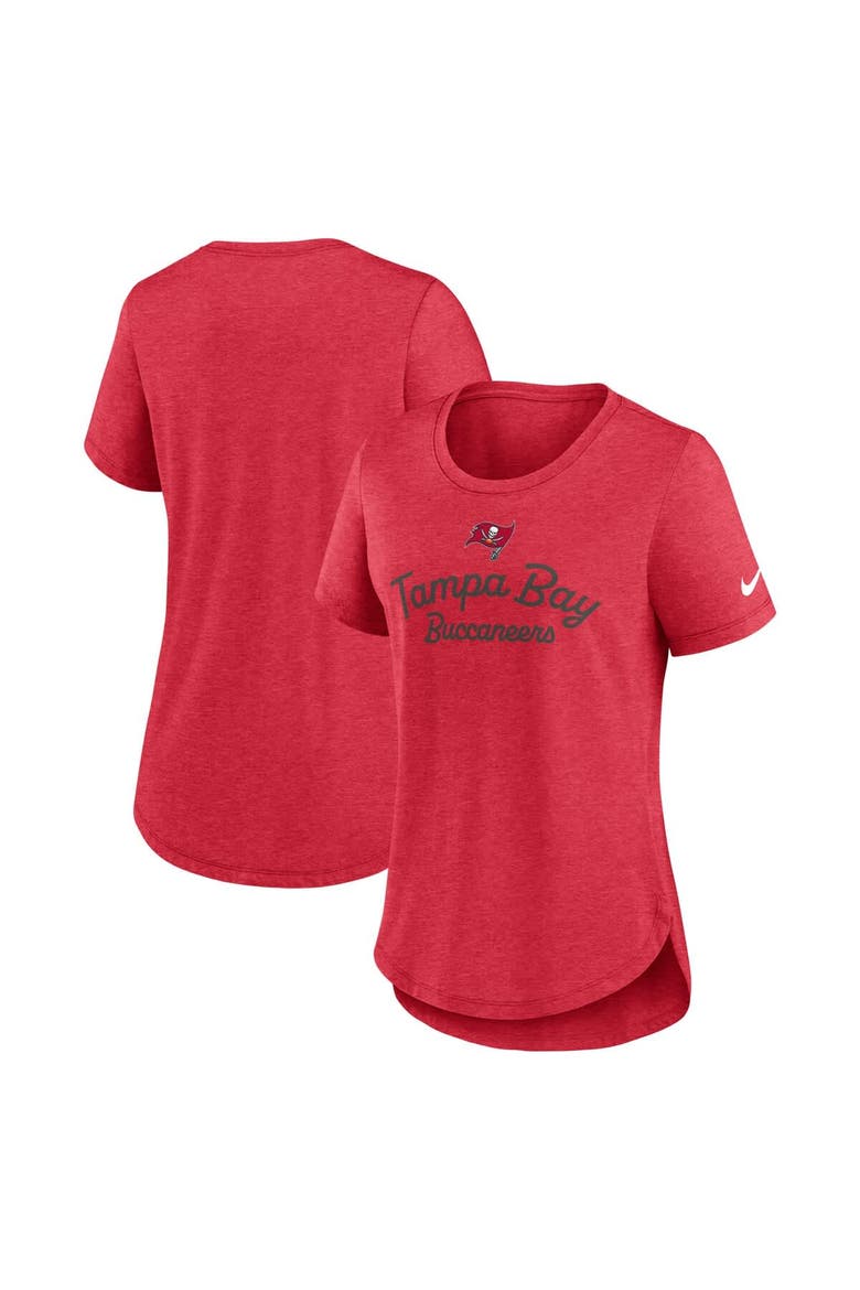 Women's Nike Red Tampa Bay Buccaneers Script Tri-Blend T-Shirt, Main, color, Red