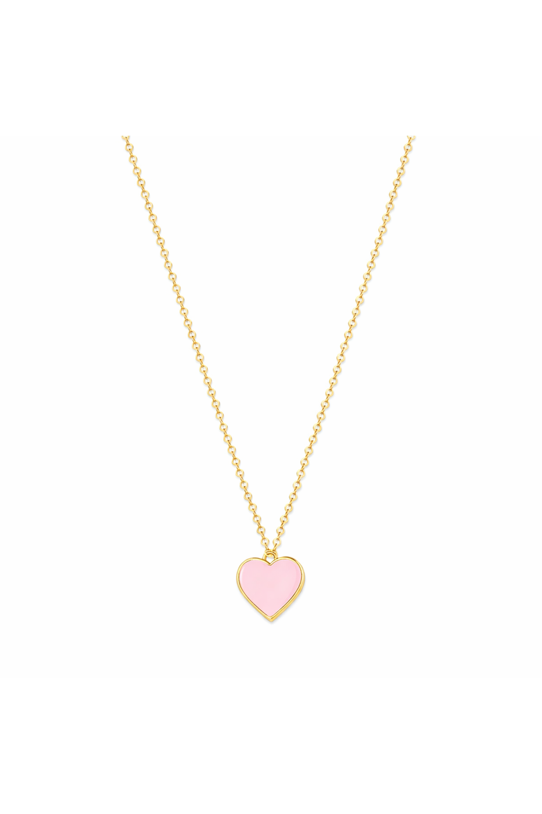 Single Hearted Girl Heart Necklace, Main, color, Pink