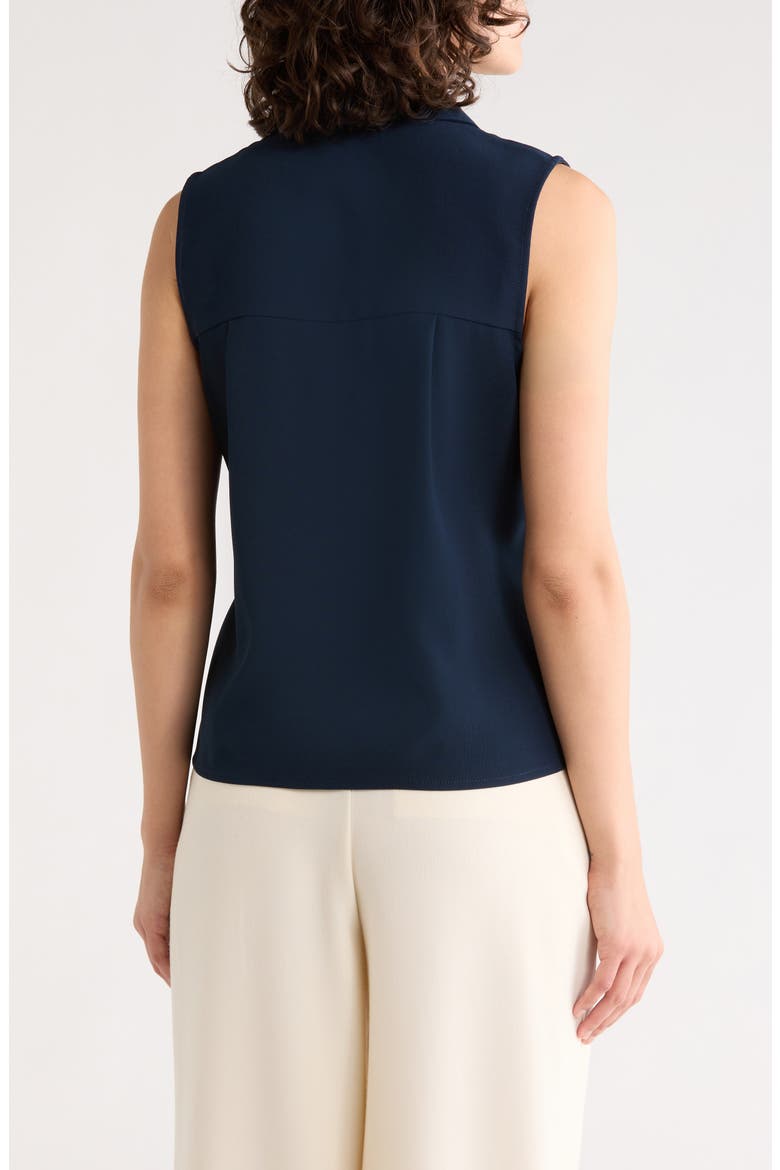Sleeveless Buttoned Top, Alternate, color, NAVY