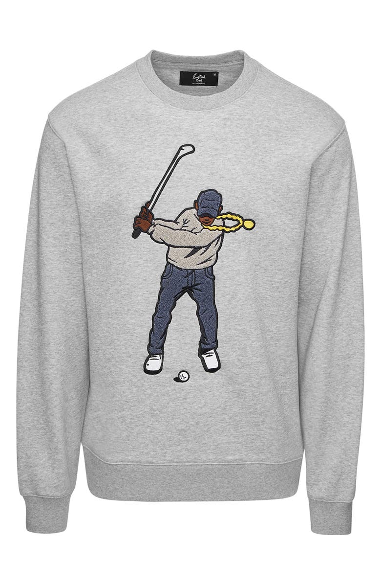 Eastside Golf Swingman Appliqué Sweatshirt, Alternate, color, Heather Grey