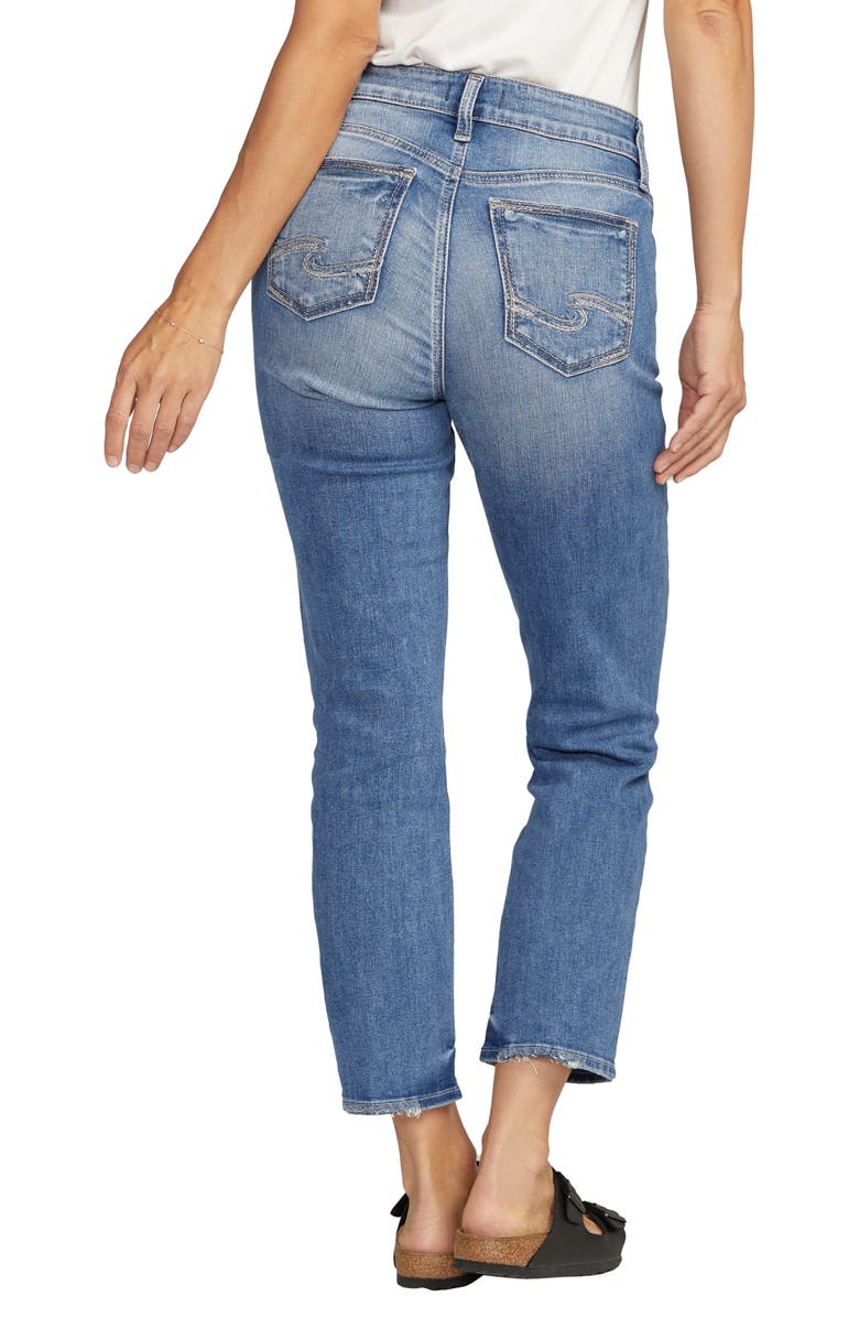 Silver Jeans Co. Elyse Ankle Straight Leg Jeans, Alternate, color, 