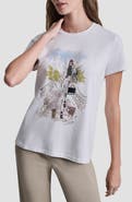 DKNY Crystal Embellished Central Park Conversational Graphic T-Shirt