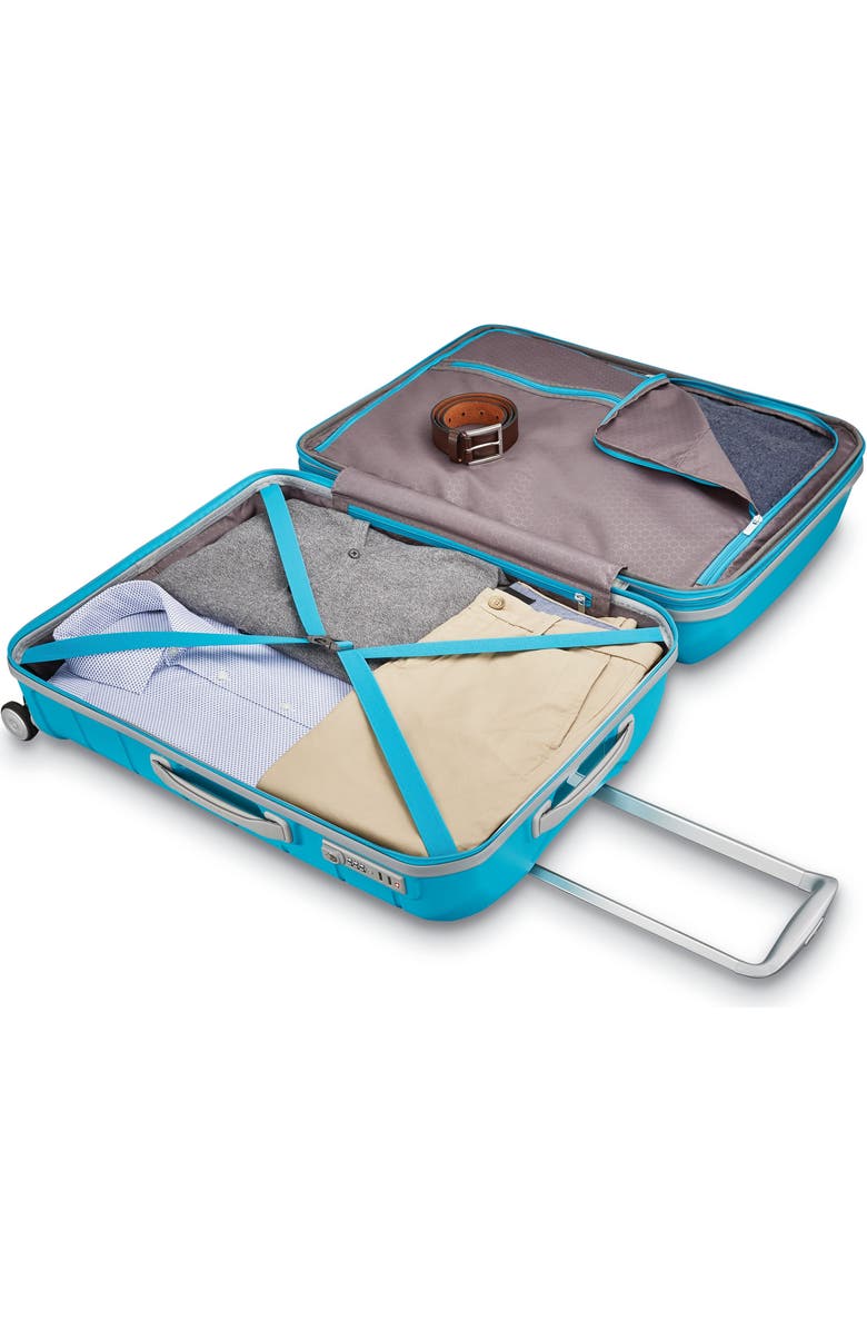 Samsonite Freeform Checked-Large 28-Inch Hardside Expandable with Double Spinner Wheels, Alternate, color, Ocean Blue