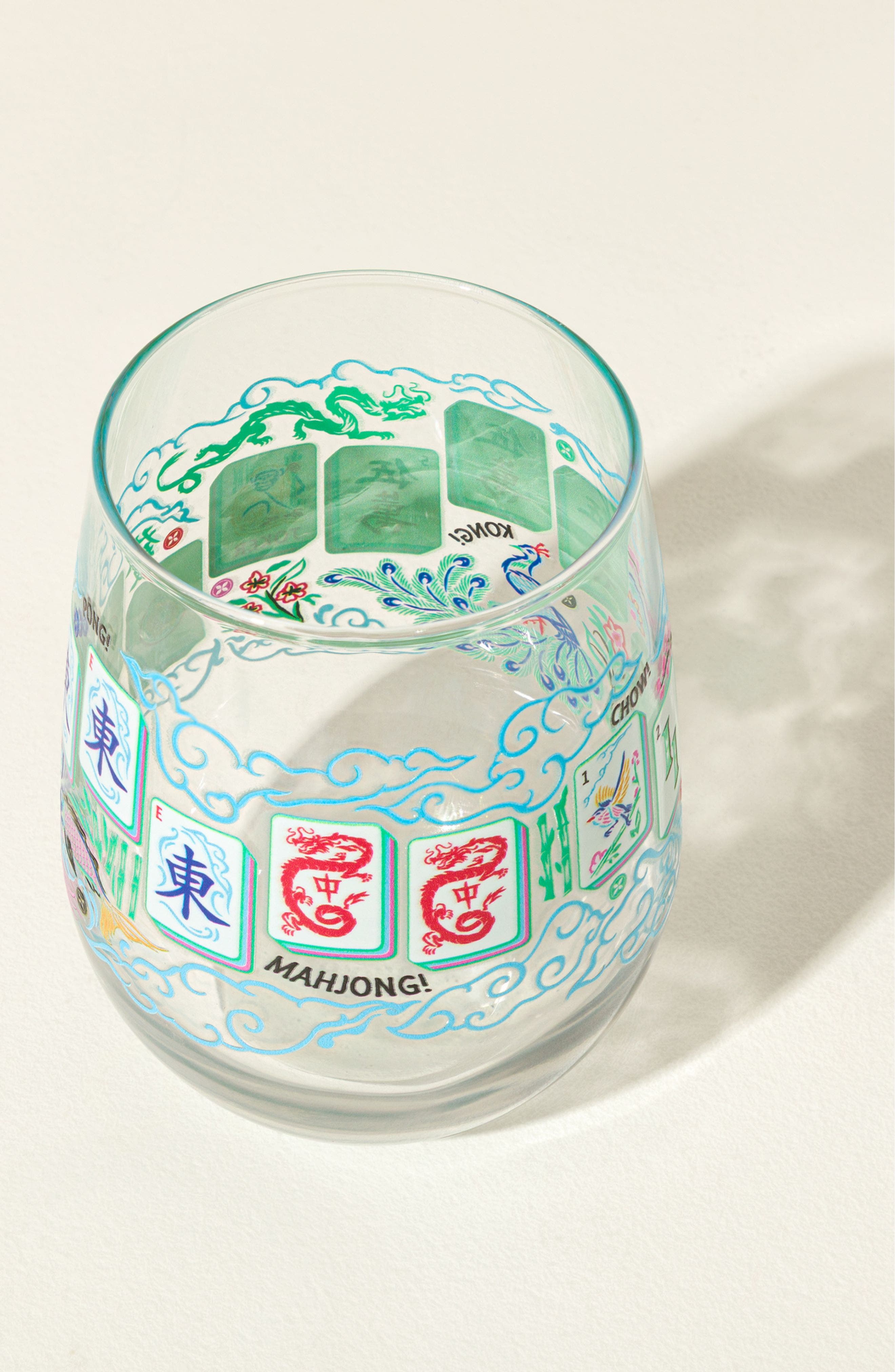 Uncommon Goods Mahjong Textured Tile Glass | Nordstrom