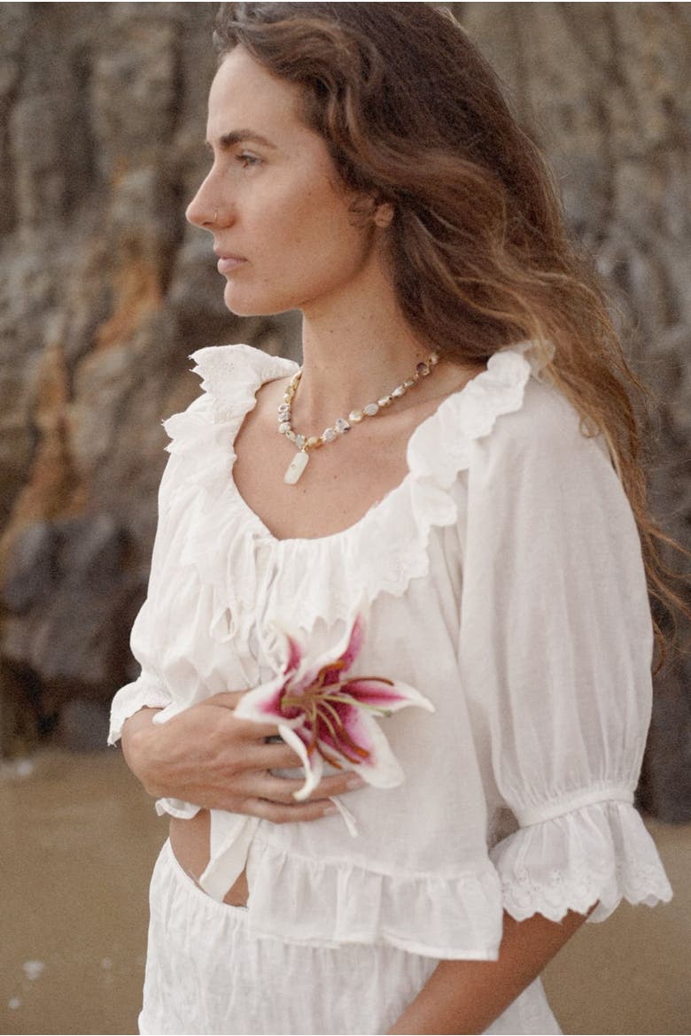 The Solenne Necklace, Alternate, color, Olive Green