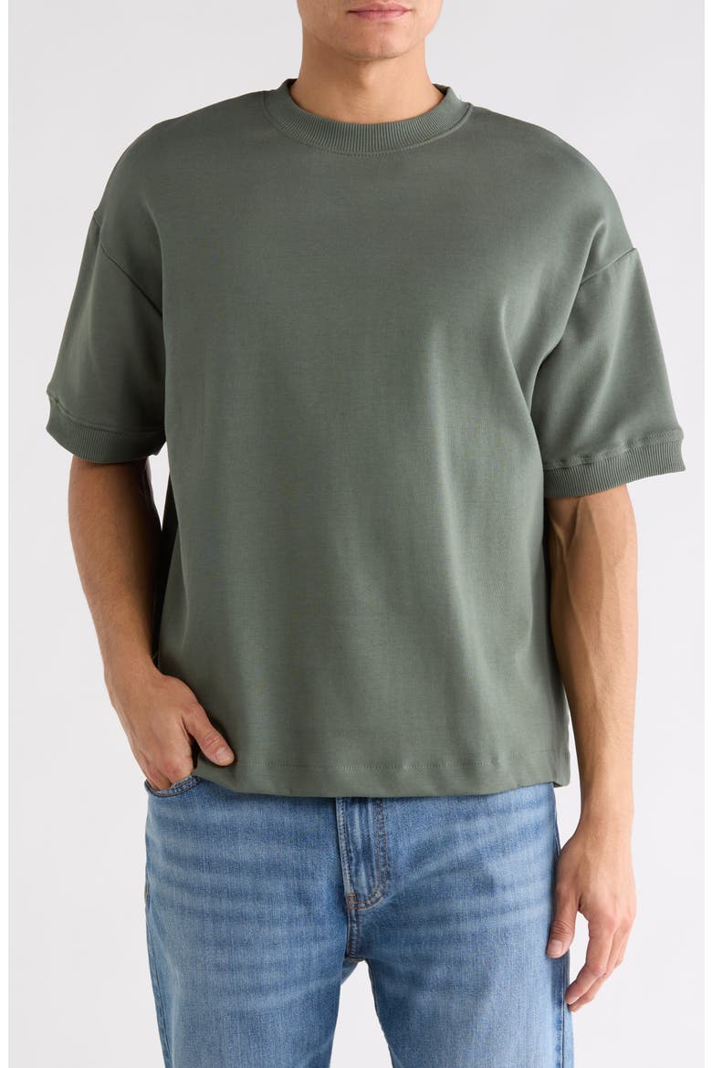 Heavyweight Cotton Blend T-Shirt, Main, color, GREEN