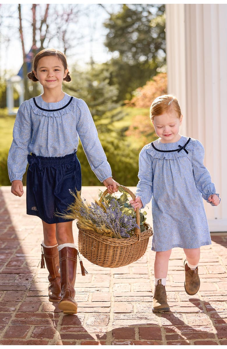 Little English Kids' Floral Amelia Blouse, Alternate, color, Greystone Floral