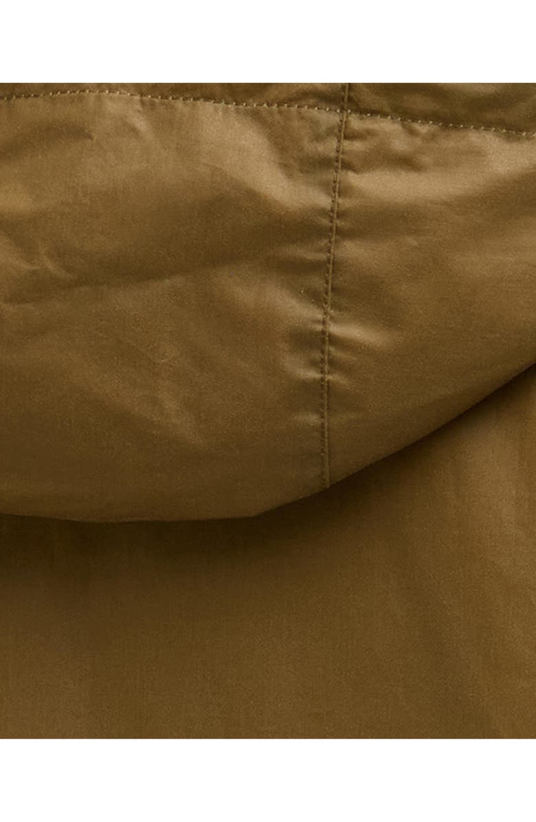 Barbour Liza Water Repellent Waxed Cotton Jacket with Removable Hood, Alternate, color, Sand/ Dress