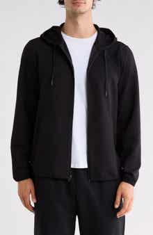 Waffle Stitch Zip Hoodie