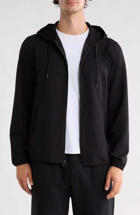 Waffle Stitch Zip Hoodie