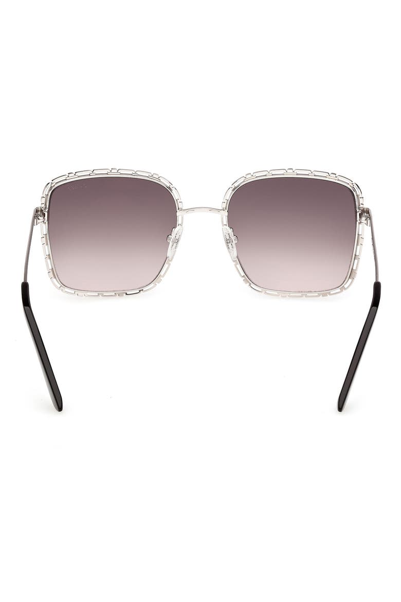 Square Sunglasses, Alternate, color, NICKELTIN / GRADIENT SMOKE