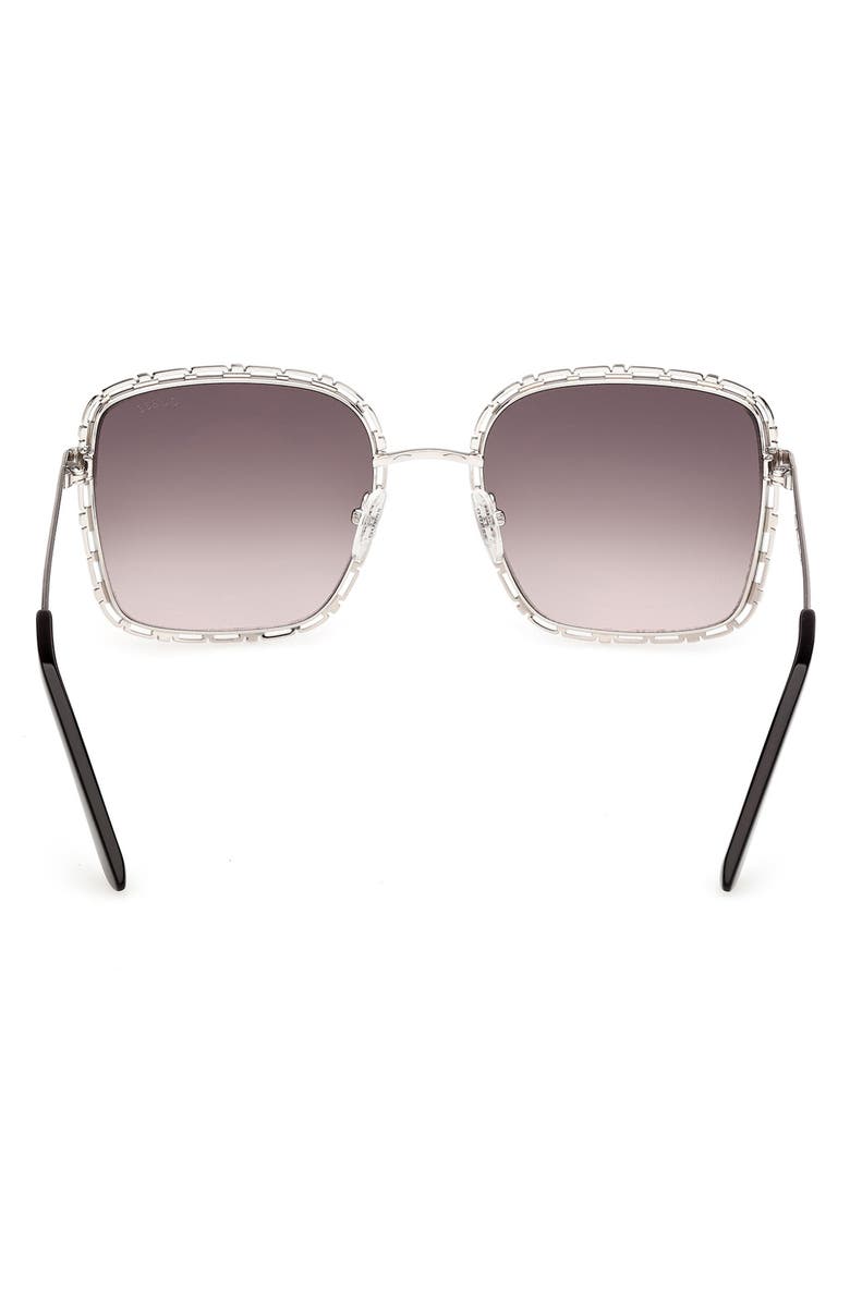 GUESS Square Sunglasses, Alternate, color, Nickeltin / Gradient Smoke