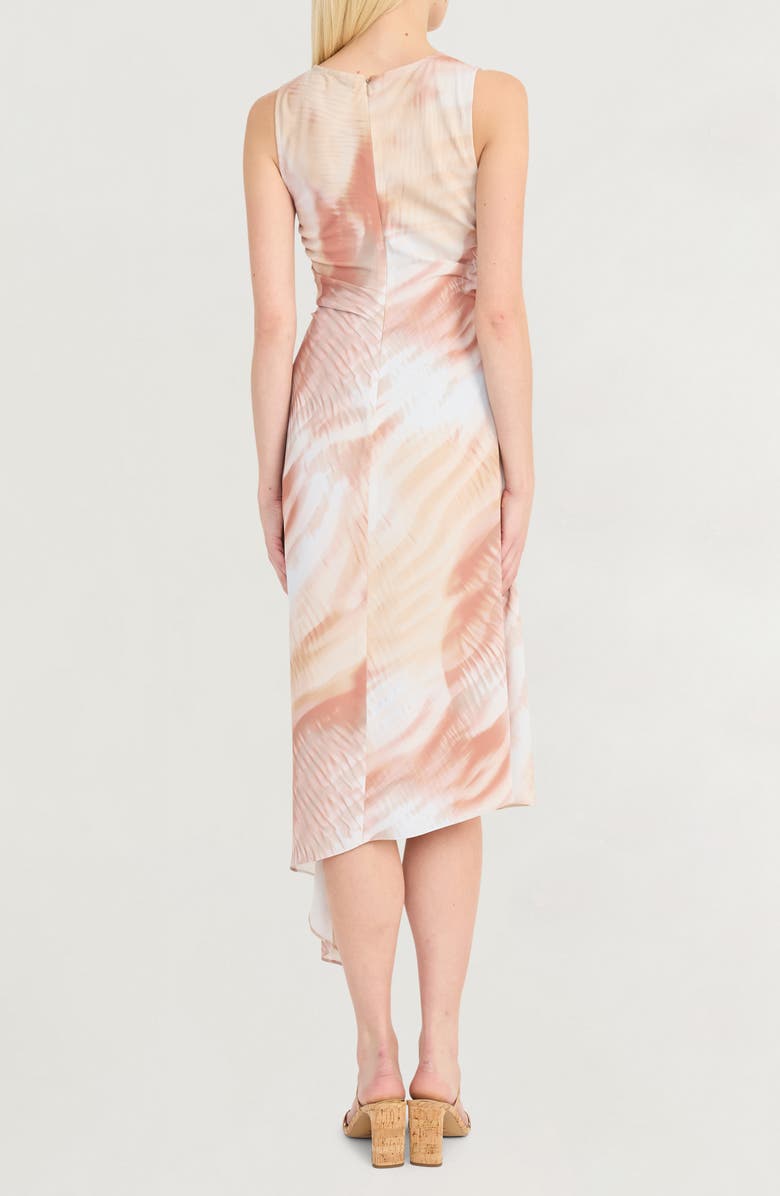 Luxely Asymmetric Satin Midi Dress, Alternate, color, 