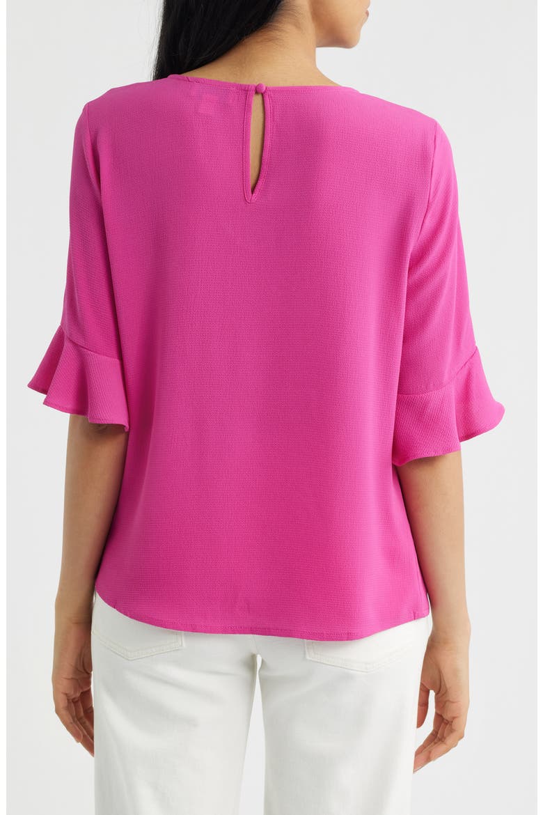 Ruffle Cuff Blouse, Alternate, color, MAGENTA
