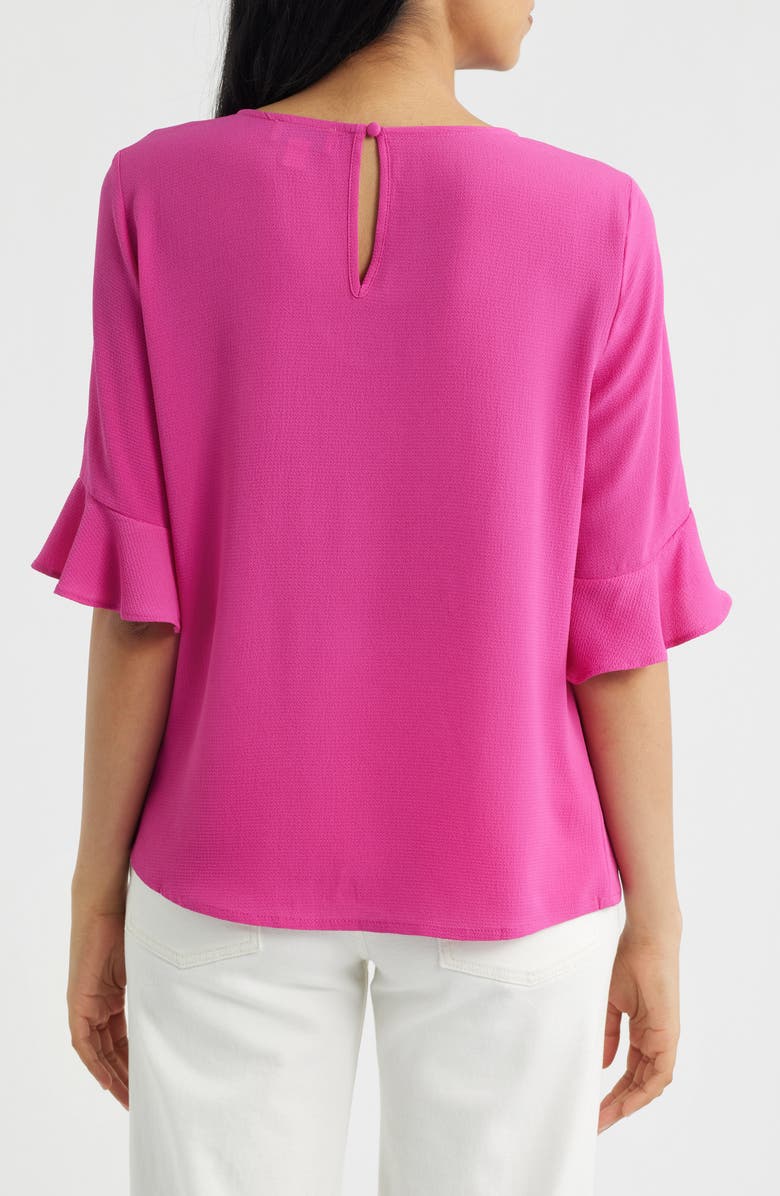 CeCe Ruffle Cuff Blouse, Alternate, color, Magenta