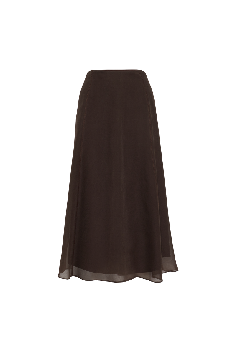 Brunello Cucinelli Circle skirt, Main, color, Cocoa