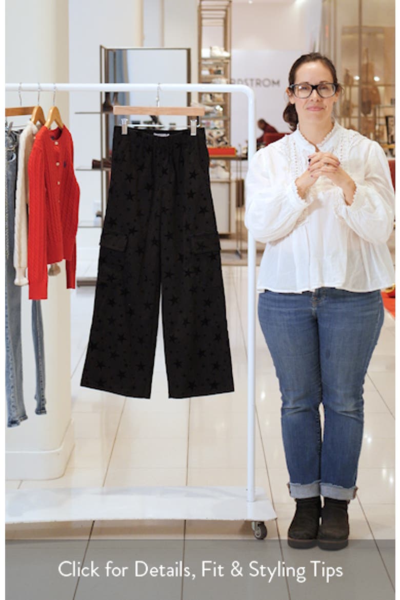Kids' Star Print Wide Leg Corduroy Cargo Pants video