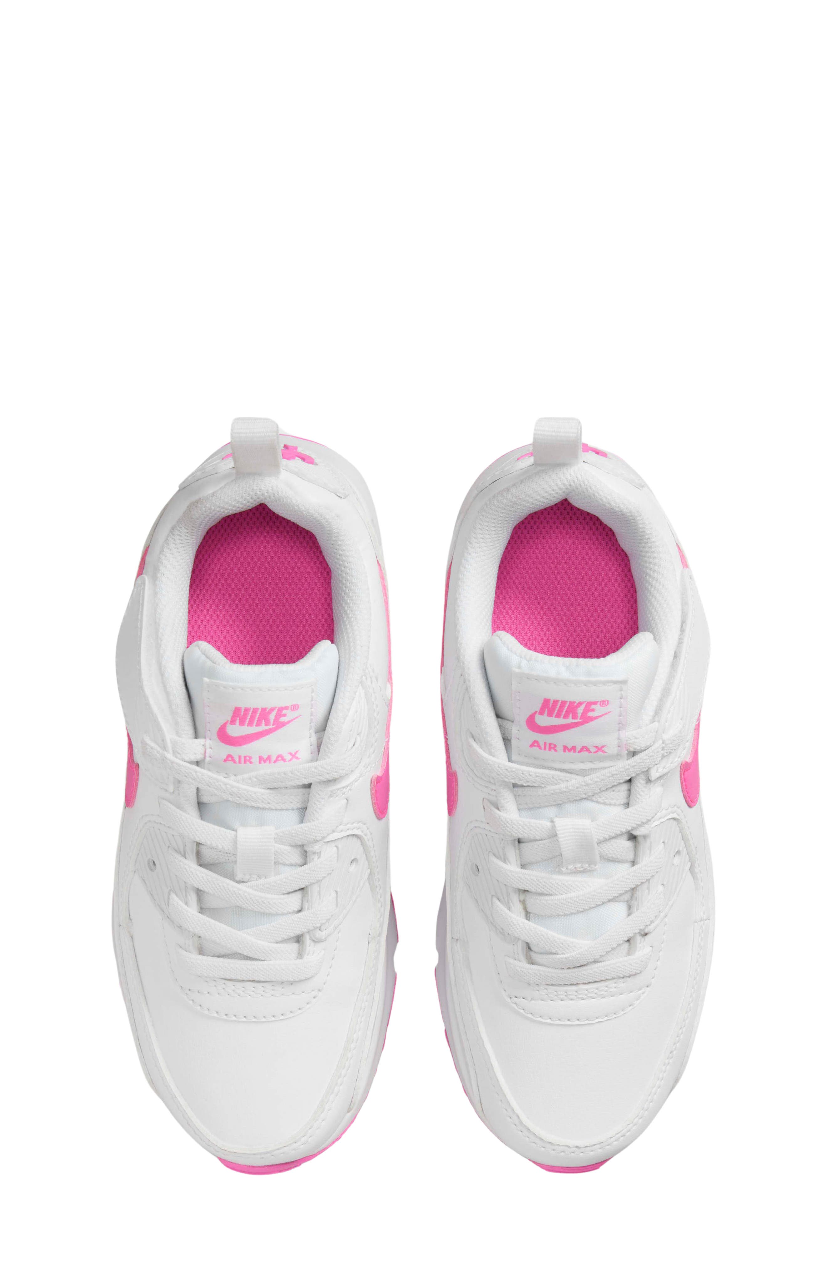 Nike Air Max 90 Easy-On Sneaker, Alternate, color, 101 White/Laser Fuchsia