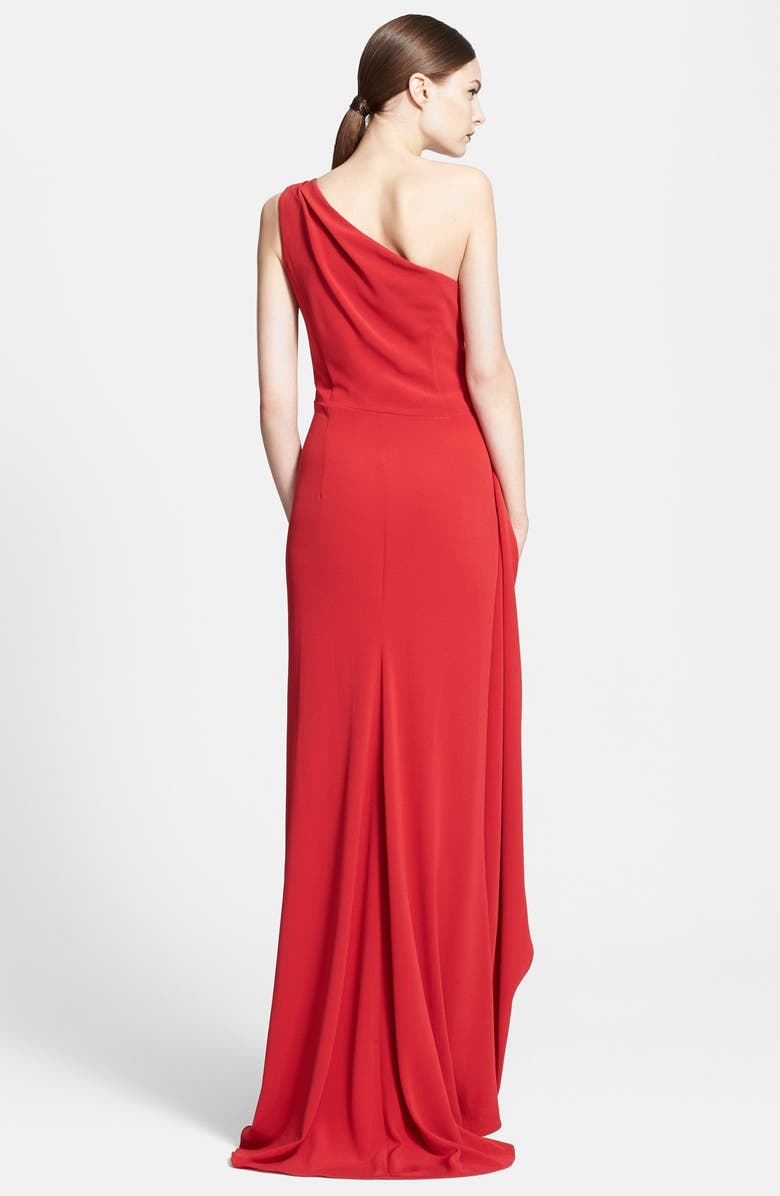 ESCADA One Shoulder Side Draped Column Gown | Nordstrom