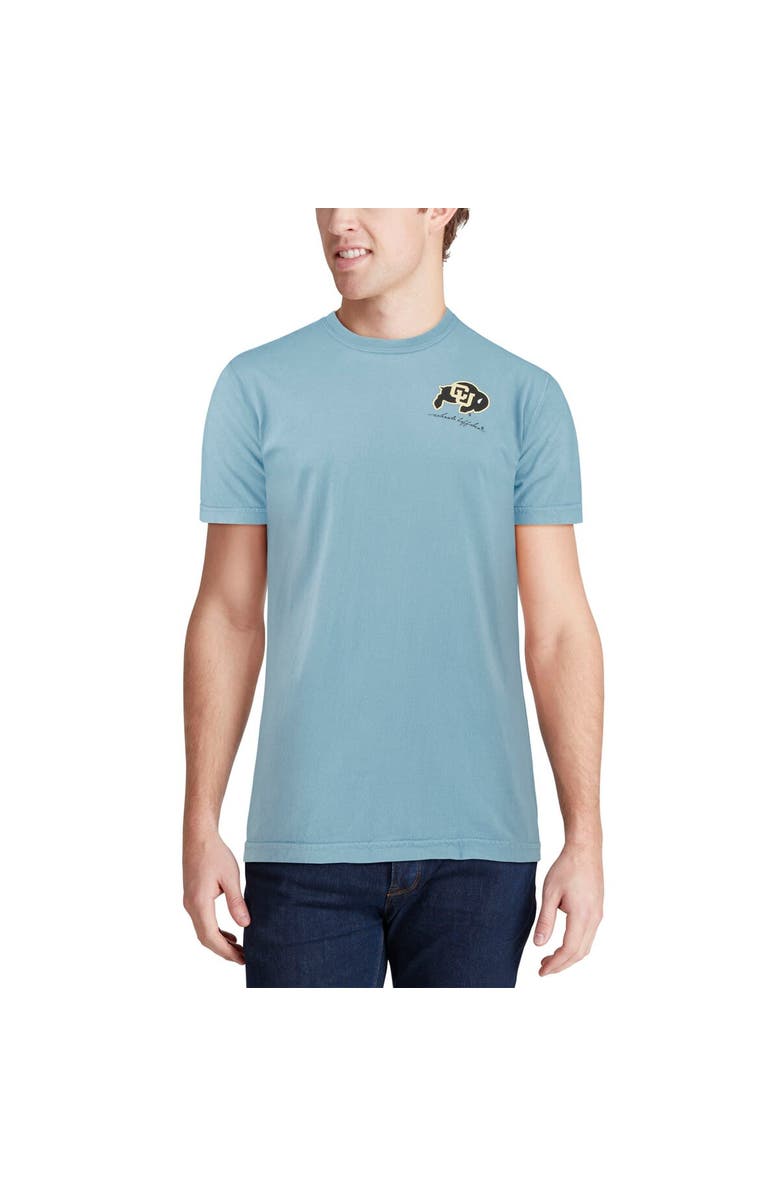 IMAGE ONE Men's Blue Colorado Buffaloes Canoe Local Comfort Colors T-Shirt, Alternate, color, 