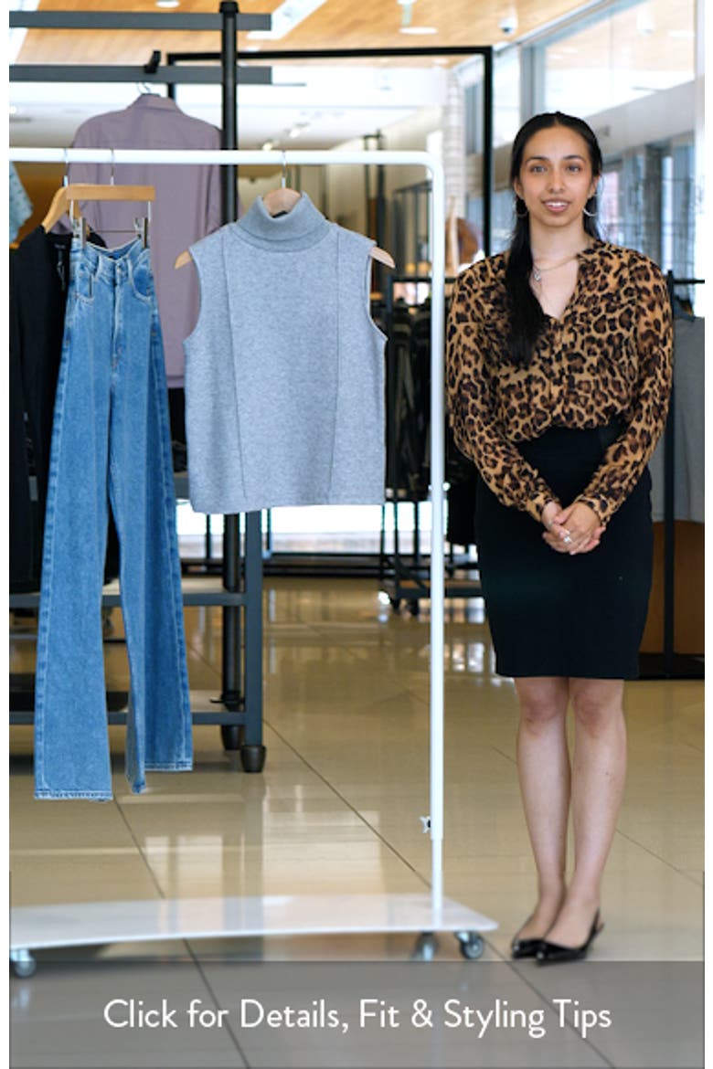 Rib Turtleneck Sleeveless Sweater video