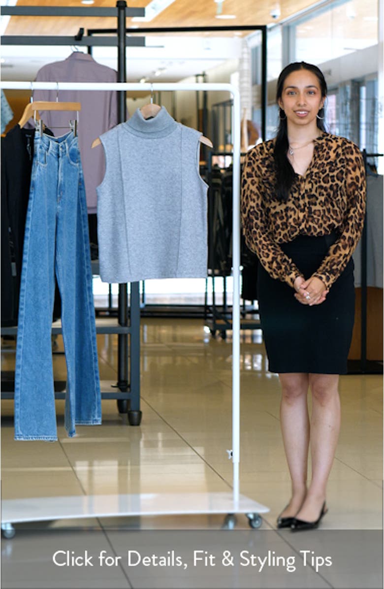 Rib Turtleneck Sleeveless Sweater, sales video thumbnail