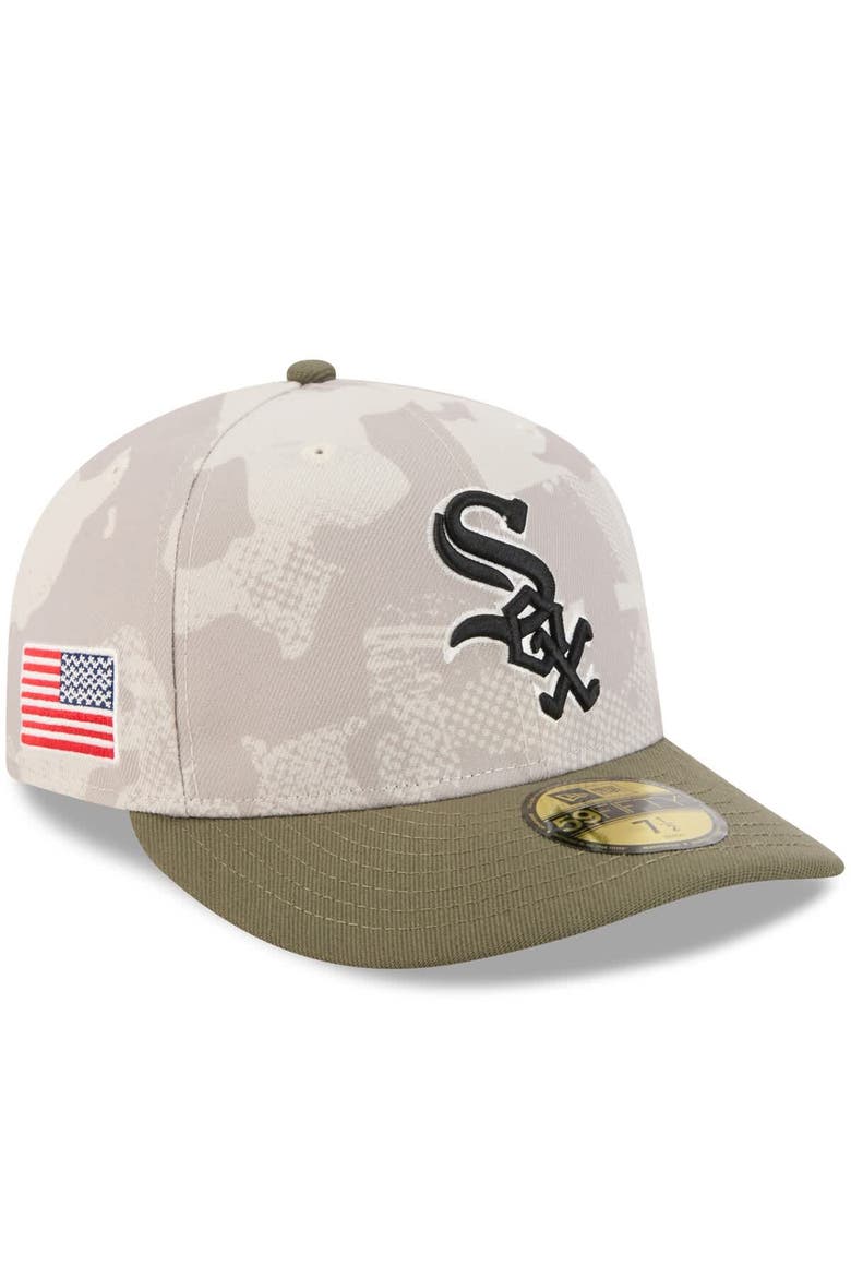 Men's New Era Light Beige/Olive Chicago White Sox 2025 Armed Forces Day 59FIFTY Fitted Hat, Main, color, Light Beige