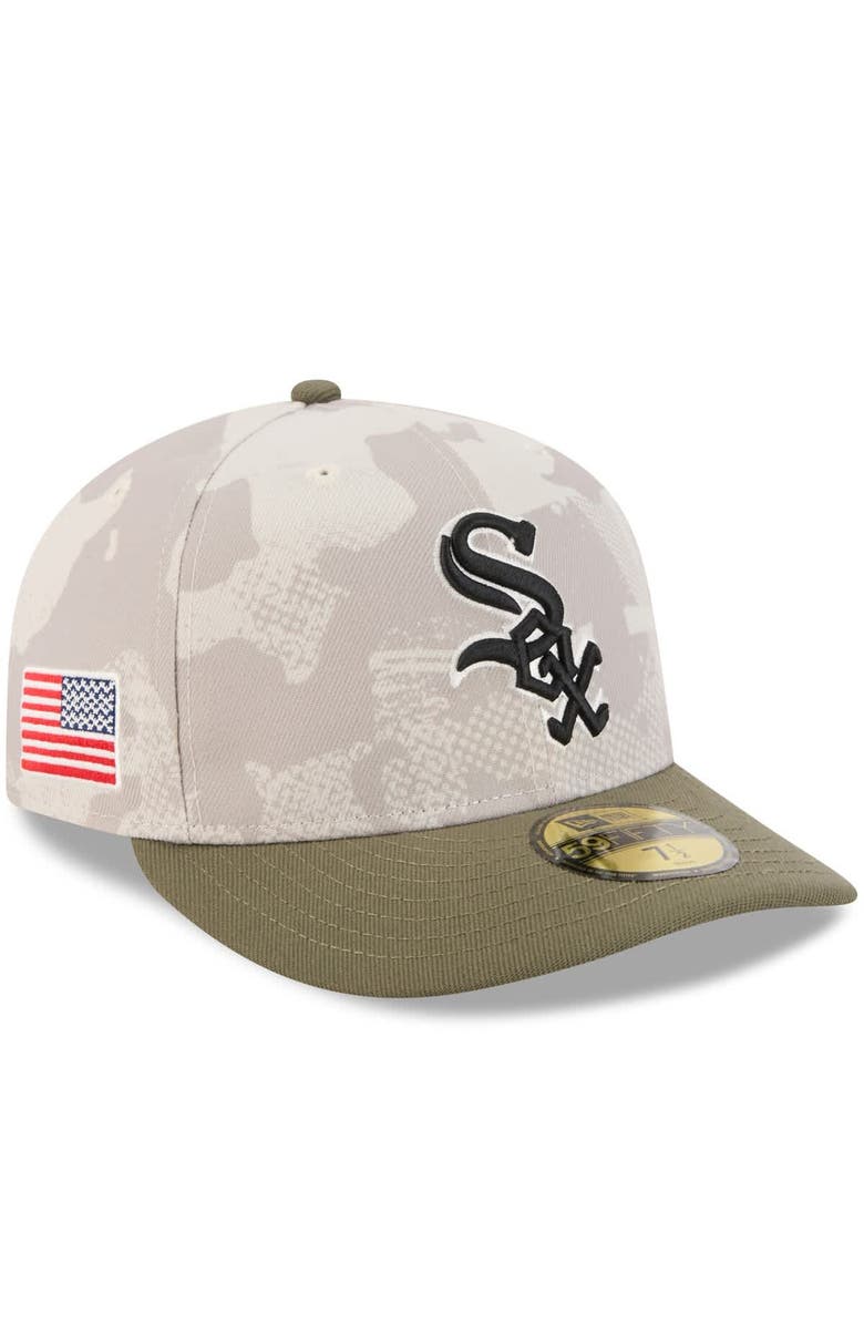New Era Men's New Era Light Beige/Olive Chicago White Sox 2025 Armed Forces Day 59FIFTY Fitted Hat, Main, color, Light Beige