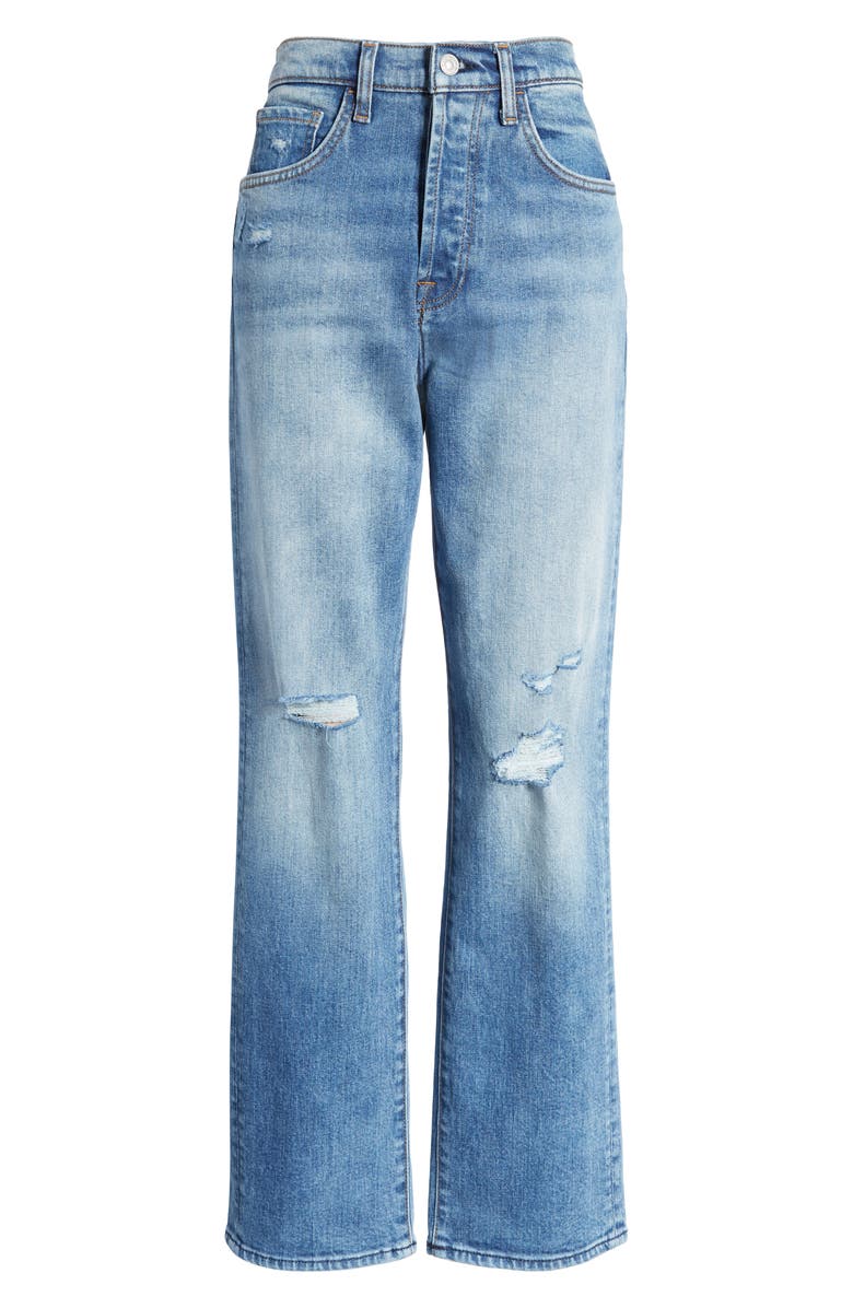 7 For All Mankind Easy Straight Leg Destroyed Jeans, Alternate, color,